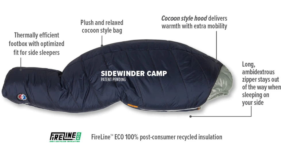 Big Agnes Sidewinder Camp 35 FireLine Sleeping Bag - Image 5